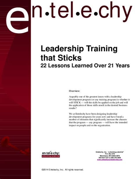 leadership training  sticks  lessons learned   years terence traut