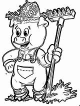 Straw Coloring Pig Drawing Getdrawings Wecoloringpage sketch template