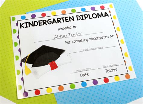 editable diplomas  preschool  kindergarten  abcs  acts