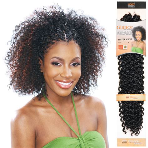 modelmodel synthetic hair crochet braids glance water wave samsbeauty