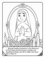 Coloring Imelda Lambertini Blessed Catholic Pages Store Honor sketch template