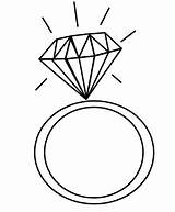 Ring Diamond Clip Outline Clipart Engagement Wedding Coloring Template Pages Drawing Vector Cliparts Rings Lord Printable Pdf Large Getdrawings Clipground sketch template
