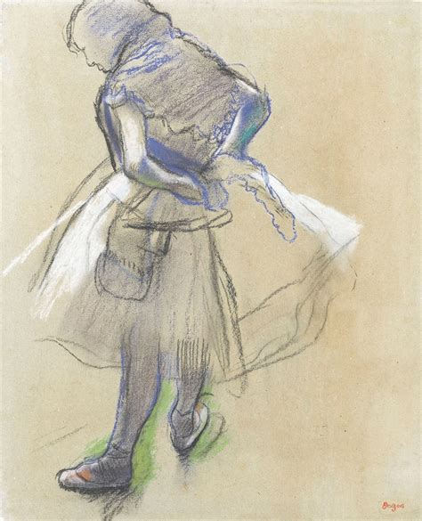 Edgar Degas A Standing Dancer Her Hands Behind Her Back