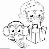 Christmas Owls Stylowi sketch template