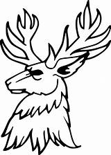 Deer Stag Outline Svg Antler Drawing Animal Silhouette Clipart Woods Clip Horn Trophy Elk Wild Moose Large Vector Wildlife Tag sketch template