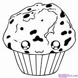 Muffin Step Draw Drawing Color sketch template