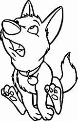 Bolt Bestcoloringpagesforkids Dog sketch template