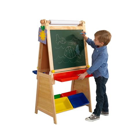 kidkraft kidkraft master artists wooden easel  chalkboard  dry