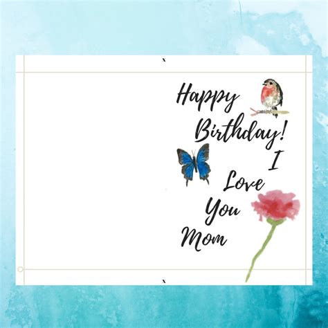 printable birthday cards  mom