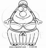 Chubby Bride Clipart Cartoon Thoman Cory Outlined Coloring Vector 2021 sketch template