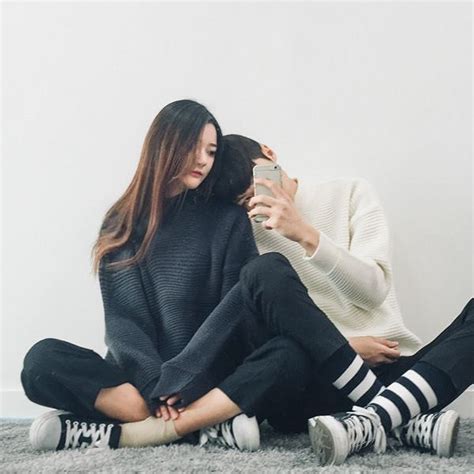 Asian Couple In Love Amour Amore Ulzzang Couple Korean Couple