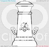 Mascot Chess Mad Queen Outlined Coloring Clipart Vector Cartoon Cory Thoman sketch template