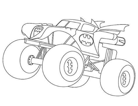batman monster truck coloring page kids play color coloring pages