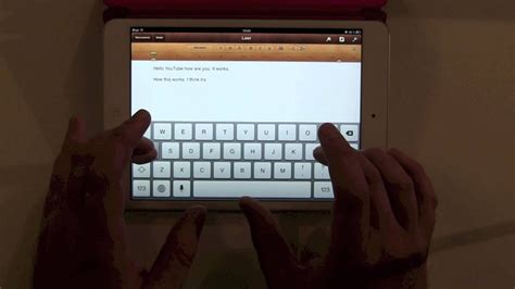ipad mini keyboard review onscreen typing youtube