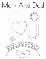 Coloring Dad Mom Father Mother Honor Print sketch template