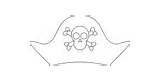 Pirate Hat Clker Clip sketch template