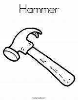 Coloring Hammer sketch template