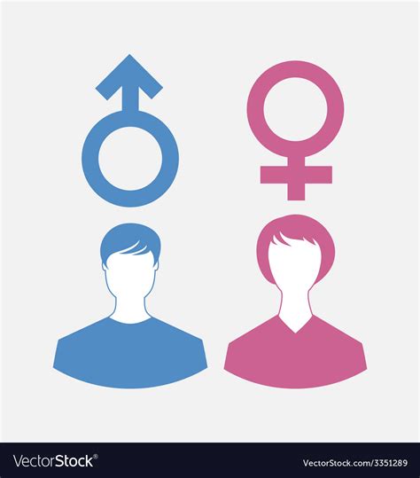 Male And Female Icons Gender Symbols Royalty Free Vector