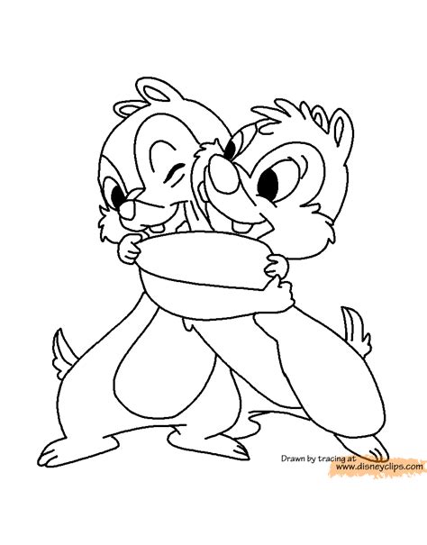 chip  dale coloring pages  disneys world  wonders