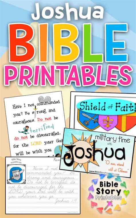 joshua bible printables bible story printables