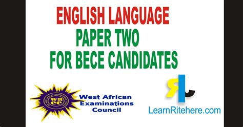 bece english language questions  candidates learnritehere