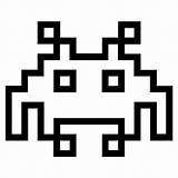 Invaders Invader Bitmap Ufo Icons sketch template