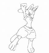 Lucario Lineart Elsdrake Luxray sketch template