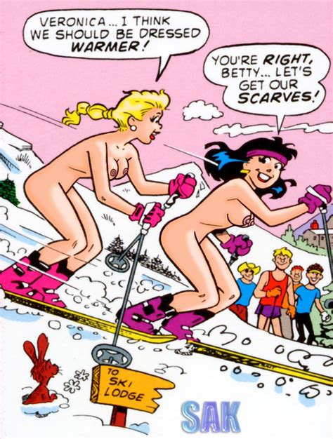 rule 34 2girls archie comics ass betty and veronica betty cooper black hair blonde hair