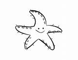 Starfish Coloring Smiling sketch template