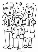 Colorare Coro Disegni Bambini Paesaggi Landschaften Malvorlage Malvorlagen Musik Weihnachtslandschaften Gratismalvorlagen sketch template