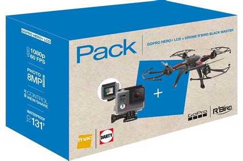 darty french days le pack gopro hero lcd  drone rbird black master   ventes pas