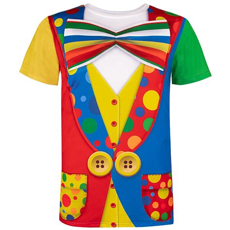 men s clown costume funny 3d t shirt themed party carnival birthday