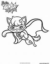 Heros Princesse Katze Pets Parker Ausmalen Hellokids Barbies Héros Supergirl sketch template