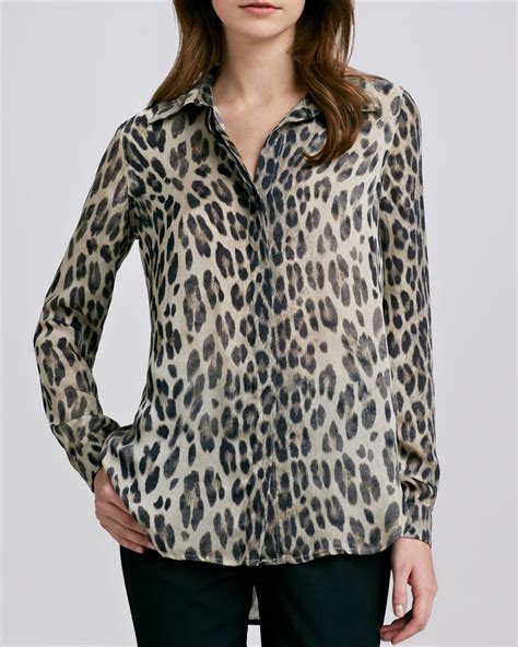 lagence leopard print blouse