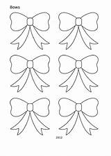 Bow Bows Template Christmas Printable Coloring Small Pages Templates Print Pdf Printables Firstpalette Valentine Color Stencils Crafts Little Paper Gift sketch template