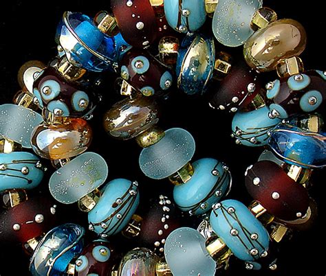 lampwork beads  statement necklace handmade beads  jewelry