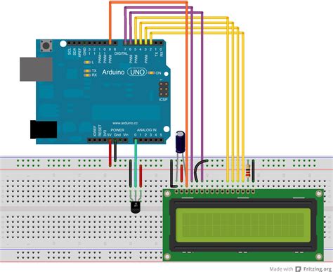 arduino projects  temperature sensor displayed  lcd