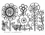 Flower Coloring Pages Printable Hard Flowers Difficult Colouring Floral Adults Getcoloringpages Color sketch template