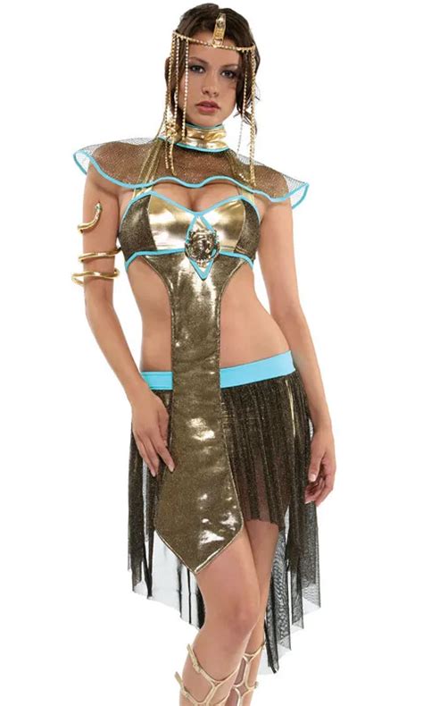 Adult Sexy Ancient Egypt Queen Fancy Dress Costume For Women Halloween