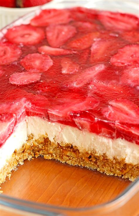 strawberry pretzel dessert sugar apron