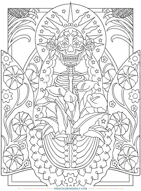 folk art coloring page  coloring daily