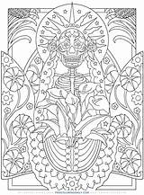 Coloring Pages Dover Muerte Book Creative Haven Ashley Publications Dead Santa Adult Skull Folk Halloween Books Welcome Mandala Para Colorir sketch template
