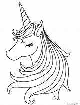 Licorne Tete Imprimer Imprimé Unicorn sketch template