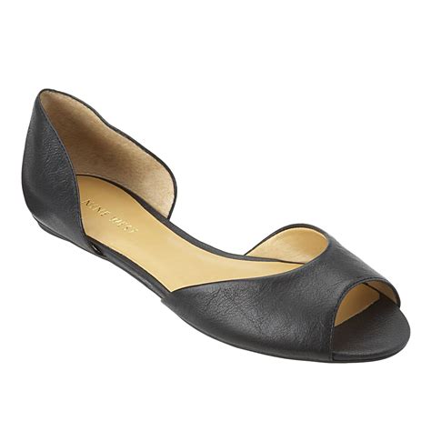 lyst  west byteme peep toe flats  black