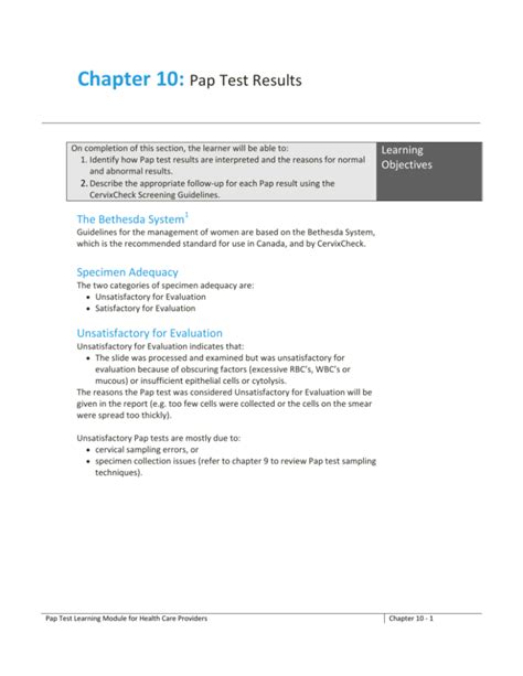 chapter  pap test results
