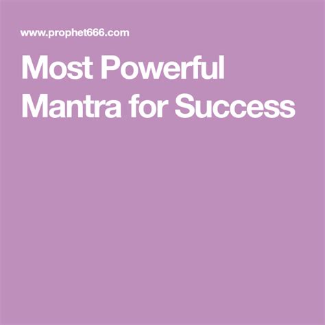 Most Powerful Mantra For Success Most Powerful Mantra
