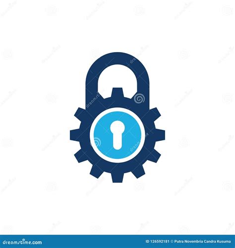 lock logo symbol vector illustration cartoondealercom