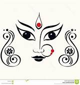 Durga Sketch Goddess Maa Face Sketches Devi Paintingvalley sketch template