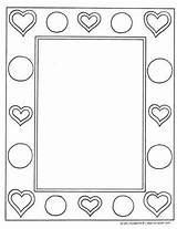 Coloring Frames Printable Pages Frame Color Heart Valentines Colouring Border Kids Borders Print Template Cartoon Printablee Via Valentine Choose Board sketch template