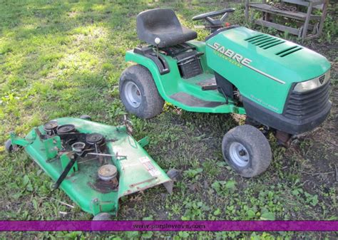 1995 John Deere Sabre Lawn Tractor With Mower Attachment In